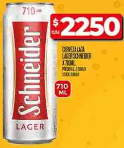 Supermercados DIA Cerveza lata lager schneider oferta