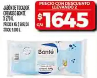 Supermercados DIA Bonté jabon de tocador cremoso oferta