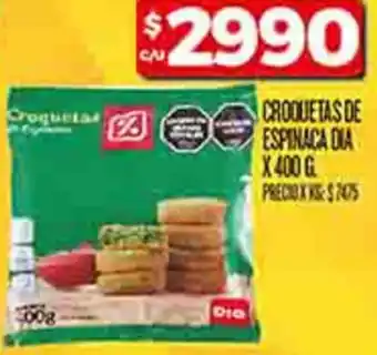 Supermercados DIA Croquetas de espinaca dia oferta