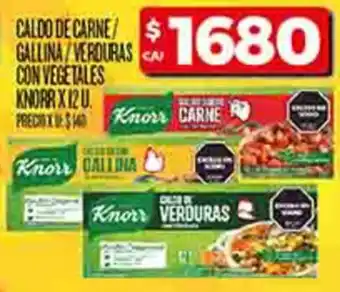 Supermercados DIA Knorr caldo de carne/gallina/verduras ca con vegetales oferta