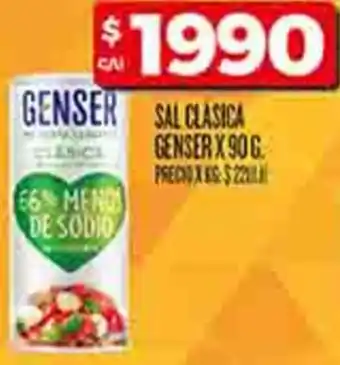 Supermercados DIA Genser sal clasica oferta