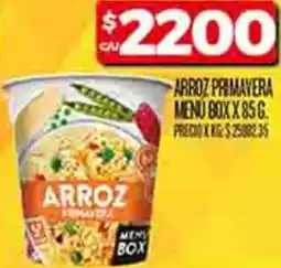 Supermercados DIA Arroz primavera menu box oferta