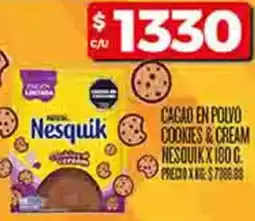 Supermercados DIA Nesquik cacao en polvo cookies & cream oferta