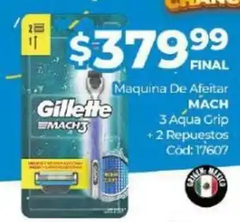 Diarco Maquina De Afeitar Mach 3 Aqua Grip oferta