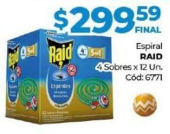 Diarco Espiral Raid 4 Sobres oferta
