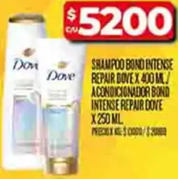 Supermercados DIA Dove shampoo bond intense repair oferta