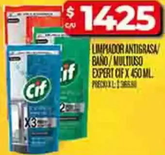 Supermercados DIA Cif limpiador antigrasa bano/multiuso expert oferta