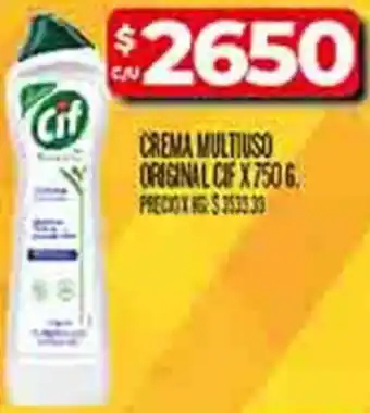 Supermercados DIA Cif crema multiuso original oferta