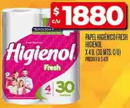 Supermercados DIA Higienol fresh papel higienico oferta