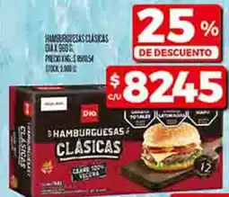 Supermercados DIA Dia hamburguesas clásicas oferta