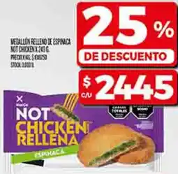 Supermercados DIA Not chicken rellena medallon relleno de espinaca oferta