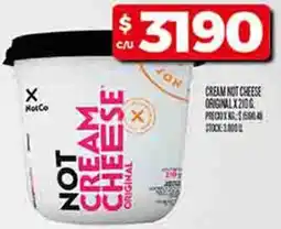 Supermercados DIA Not cheese cream original oferta
