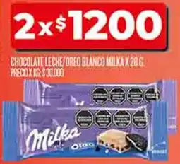 Supermercados DIA Chocolate leche/oreo blanco milka oferta