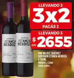Supermercados DIA Vino malbec/cabernet sauvignon estancia mendoza oferta