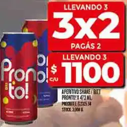Supermercados DIA Aperitivo shake bitt pronto! oferta