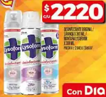 Supermercados DIA Lysoform desinfectante original lavanda oferta