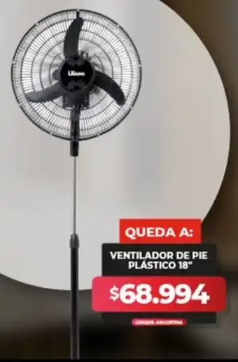 Supermayorista Vital Ventilador de pie plástico 18" oferta