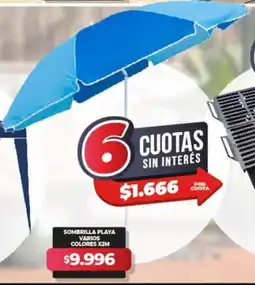 Supermayorista Vital Sombrilla playa varios colores oferta