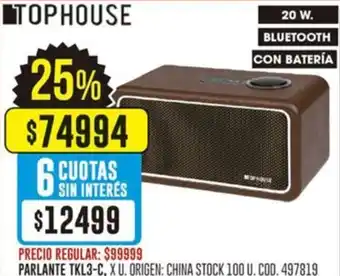 Coto Tophouse parlante tkl3-c oferta