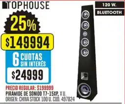 Coto Tophouse pirámide de sonido t7-15xp oferta