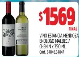 Supermercados Yaguar Vino estancia mendoza enologo malbec / chenin oferta