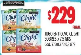 Supermercados Yaguar Jugo en polvo clight sobres oferta