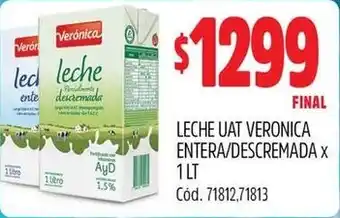 Supermercados Yaguar Leche UAT Veronica Entera/Descremada oferta