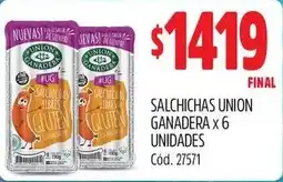 Supermercados Yaguar Salchichas union ganadera oferta