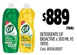 Supermercados Yaguar Cif Bioactive Detergente oferta