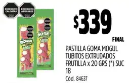 Supermercados Yaguar Pastilla Goma Mogul Tubitos Extrudados Frutilla oferta