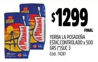 Supermercados Yaguar Yerba La Posadeña oferta