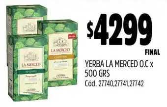 Supermercados Yaguar Yerba La Merced oferta