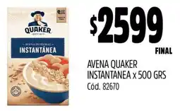 Supermercados Yaguar Quaker Avena Integral Instantanea oferta