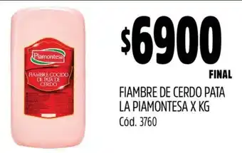 Supermercados Yaguar La Piamontesa Fiambre de Cerdo Pata oferta