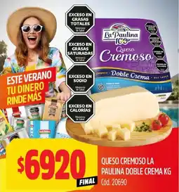 Supermercados Yaguar La Paulina Queso Cremoso oferta