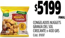 Supermercados Yaguar Congelados nuggets granja del sol crocante oferta