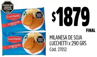 Supermercados Yaguar Milanesa de soja lucchetti oferta