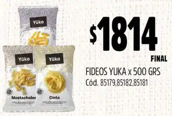 Supermercados Yaguar Yuka fideos oferta