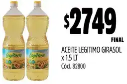 Supermercados Yaguar Legitimo aceite girasol oferta