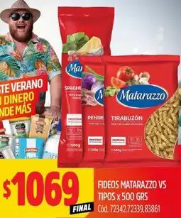 Supermercados Yaguar Fideos matarazzo vs tipos oferta