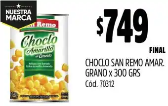 Supermercados Yaguar Choclo san remo amar. grano oferta