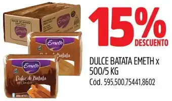 Supermercados Yaguar Dulce batata emeth oferta