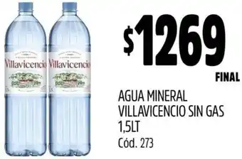 Supermercados Yaguar Agua mineral villavicencio sin gas oferta