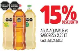 Supermercados Yaguar Agua aquarius vs sabores oferta