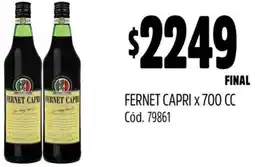 Supermercados Yaguar Fernet capri oferta