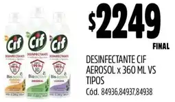 Supermercados Yaguar Cif desinfectante aerosol oferta