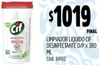 Supermercados Yaguar Cif limpiador liquido desinfectante oferta