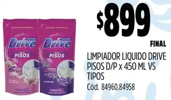 Supermercados Yaguar Drive pisos limpiador liquido d/p oferta