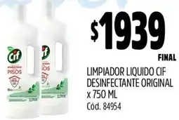 Supermercados Yaguar Cif limpiador liquido desinfectante original oferta