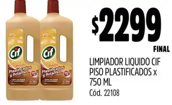 Supermercados Yaguar Cif limpiador liquido piso plastificados oferta